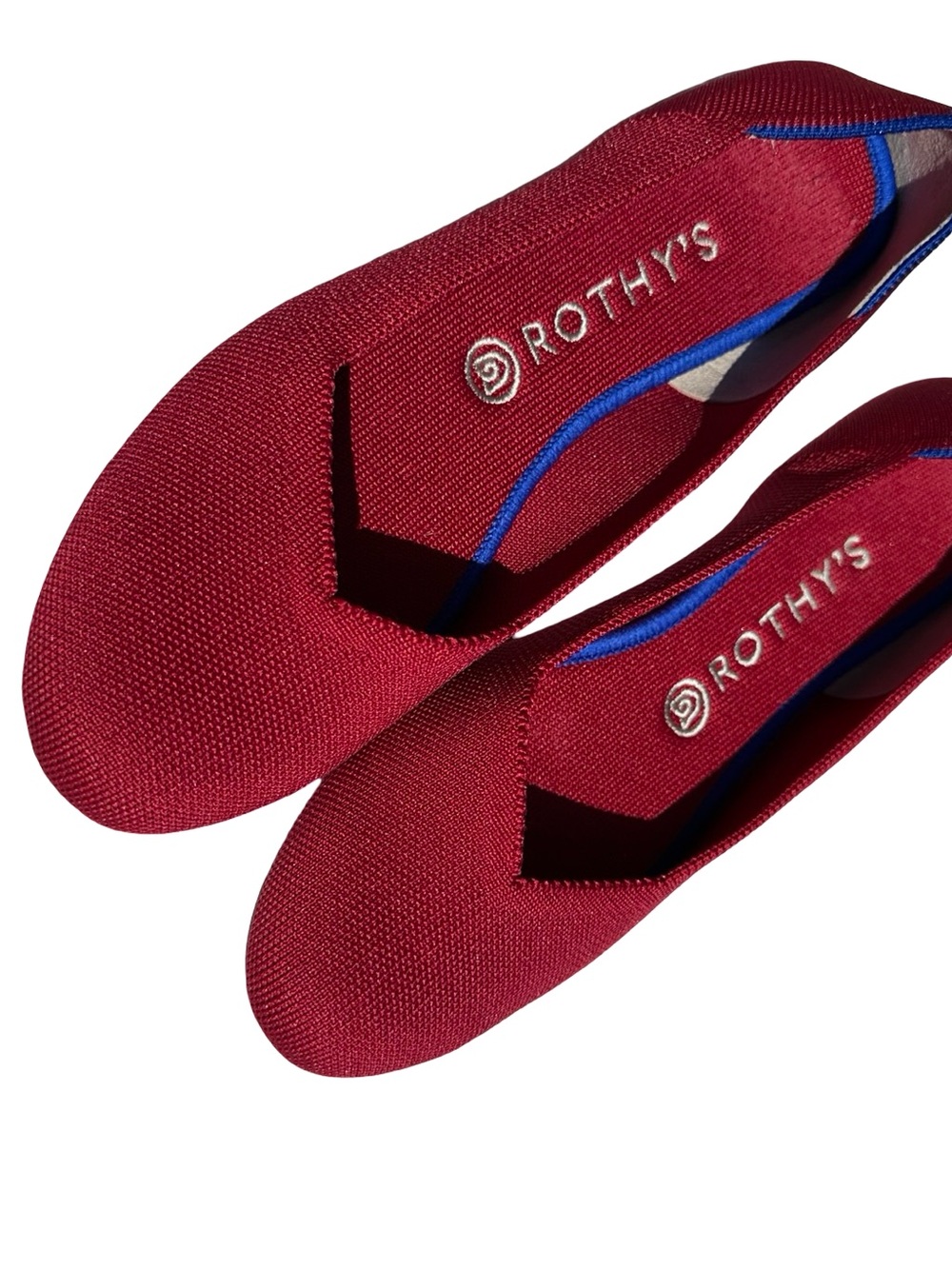 Rothy's Women's Crimson Red Knit Slip-On Ballet Flats US sz 9.5